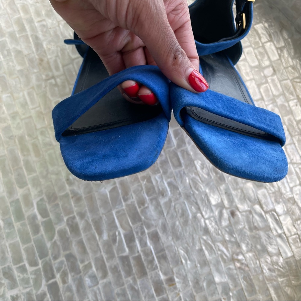 CÉLINE Paris blue suede sandals - Picture 4 of 12